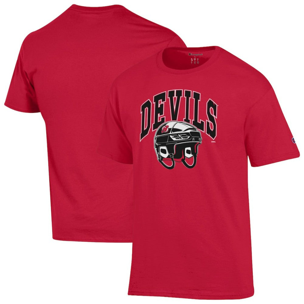 New Jersey Devils - Champion Helmet T-Shirt Red