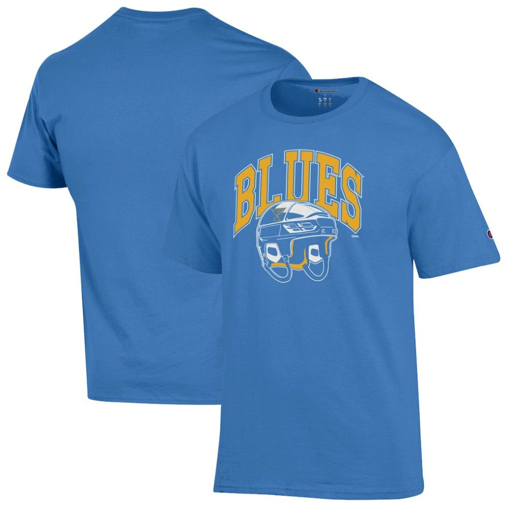 St. Louis Blues - Champion Helmet T-Shirt Blue