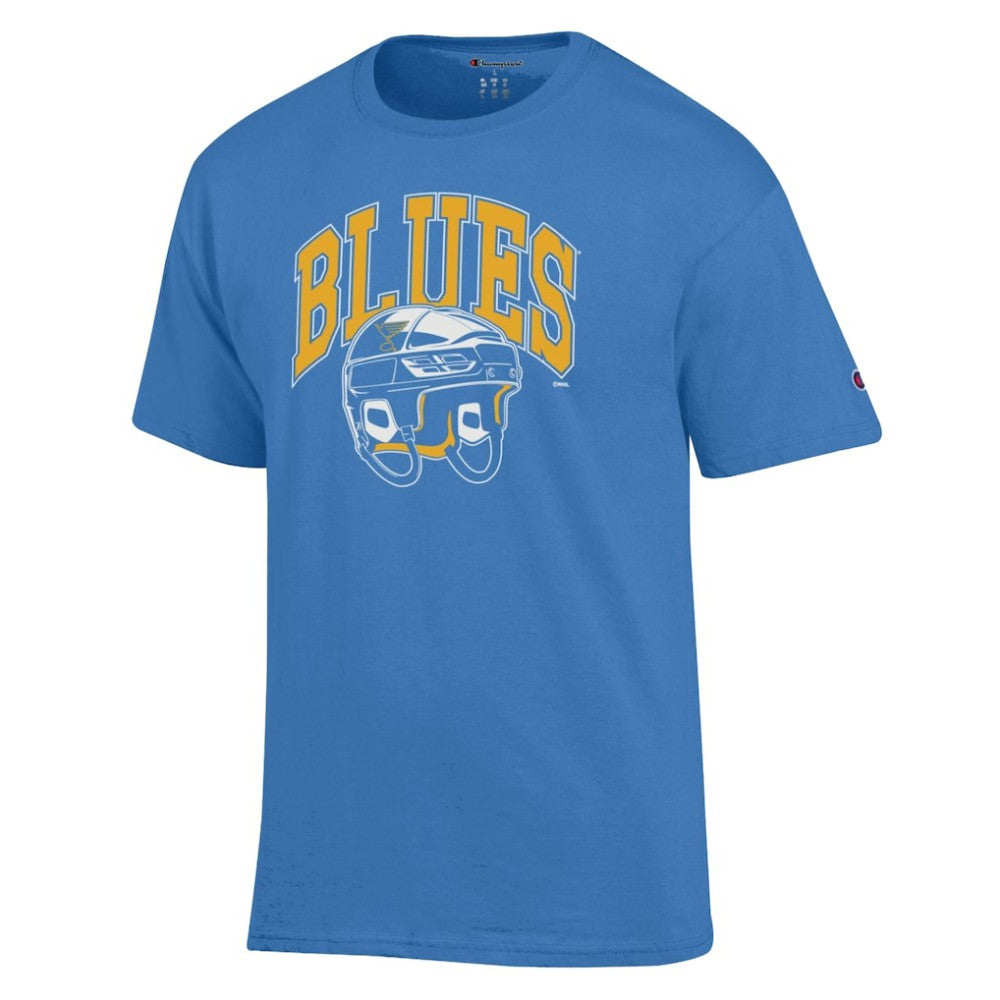 St. Louis Blues - Champion Helmet T-Shirt Blue