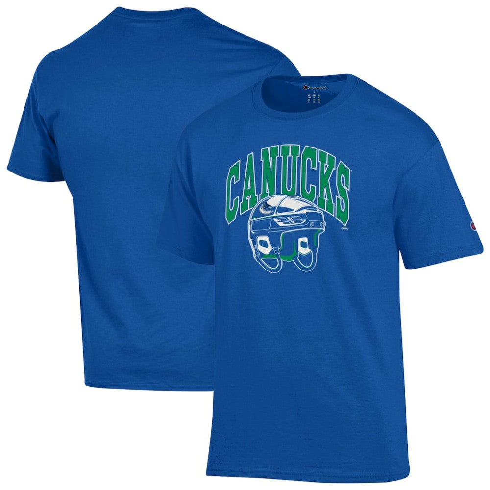 Vancouver Canucks - Champion Helmet T-Shirt Royal