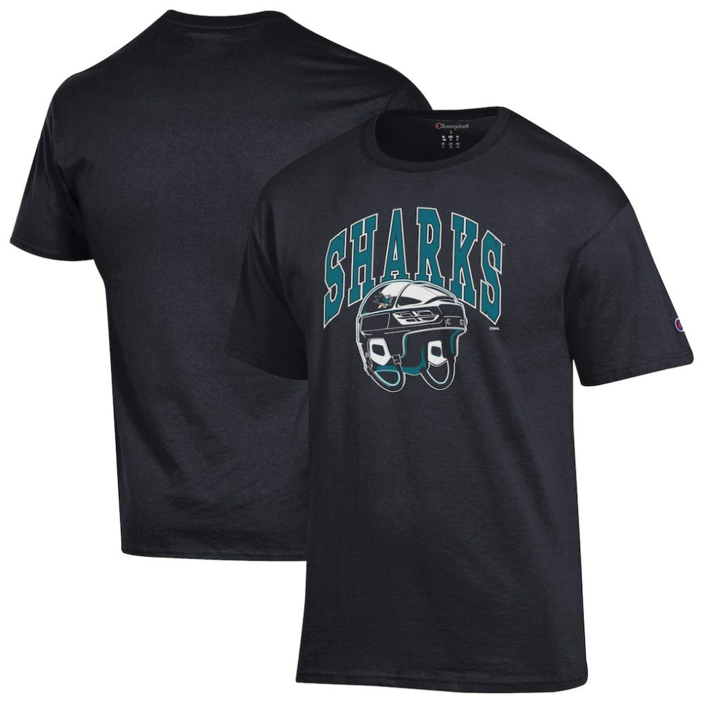 San Jose Sharks - Champion Helmet T-Shirt Black