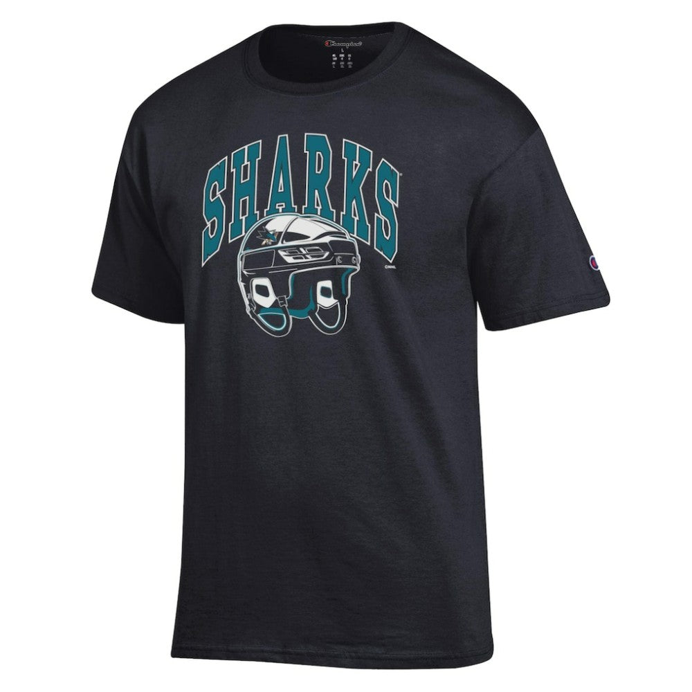 San Jose Sharks - Champion Helmet T-Shirt Black