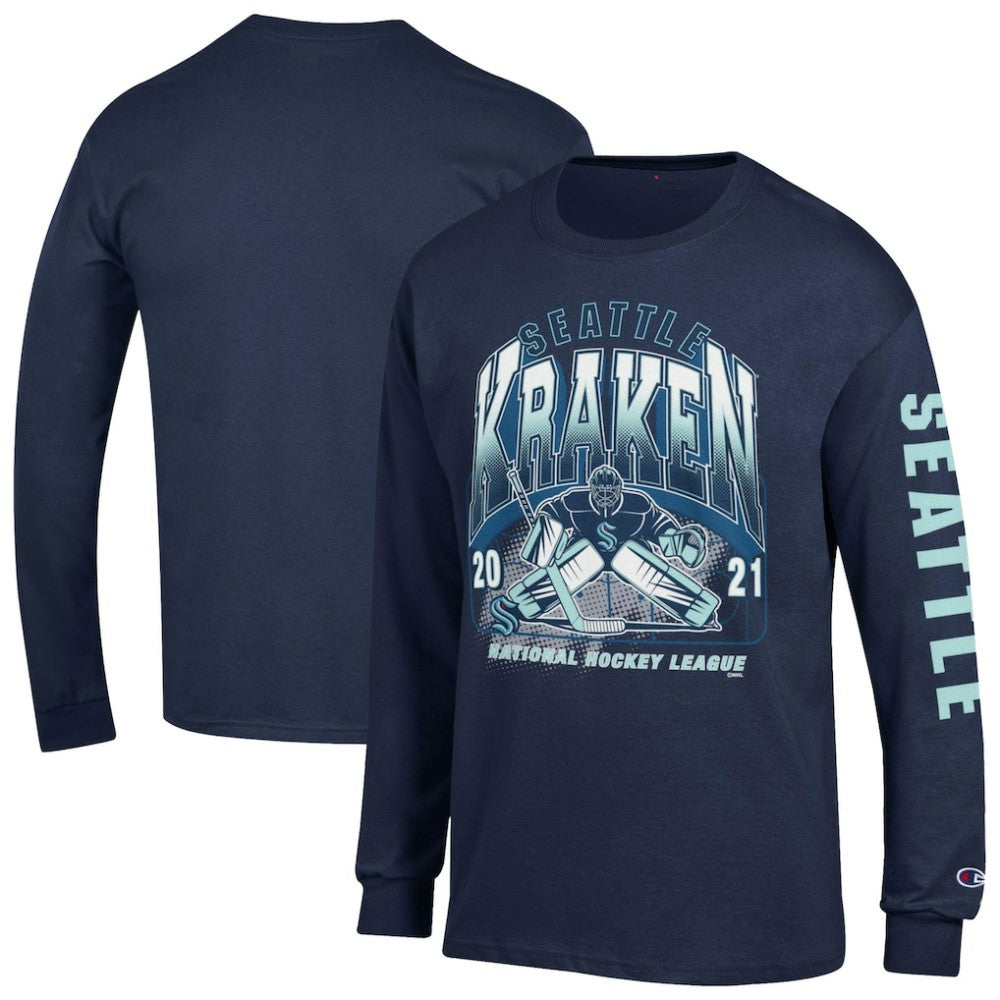 Seattle Kraken Champion Long Sleeve Jersey T-Shirt Navy