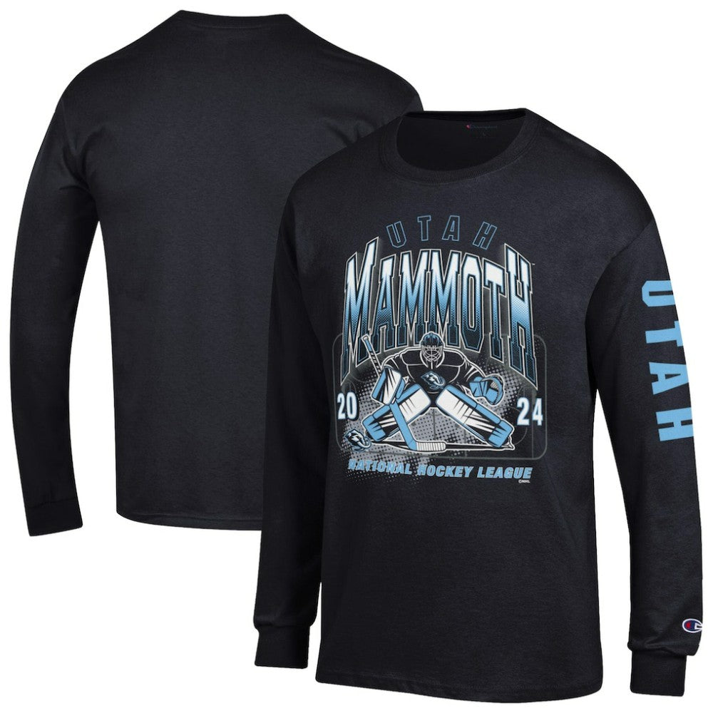 Utah Mammoth - Champion Long Sleeve Jersey T-Shirt Black