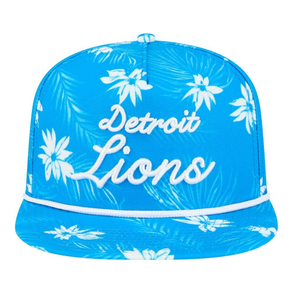 Detroit Lions New Era Palm Print A-Frame 9FIFTY Snapback Hat Blue - NFL