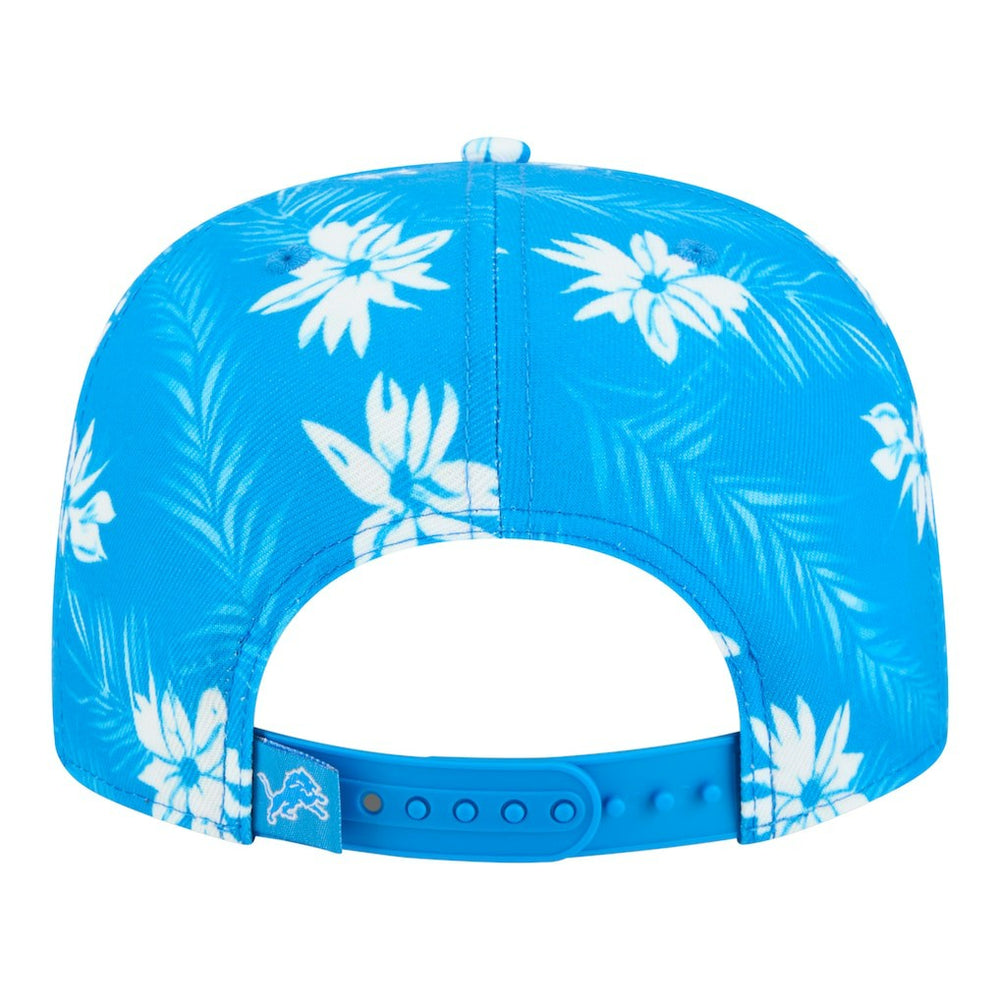 Detroit Lions New Era Palm Print A-Frame 9FIFTY Snapback Hat Blue - NFL