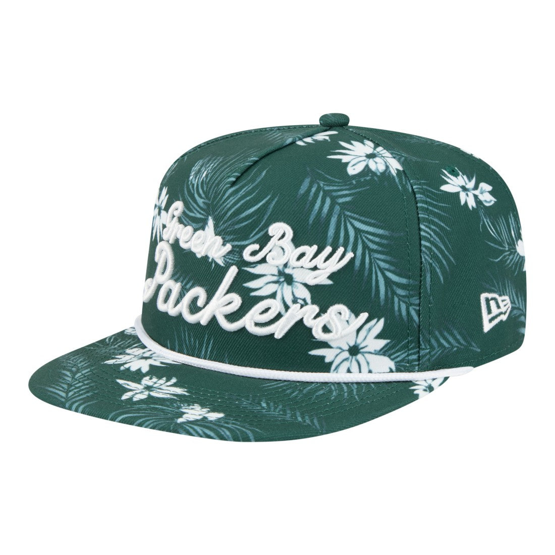 Green Bay Packers New Era Palm Print A-Frame 9FIFTY Snapback Hat Green - NFL