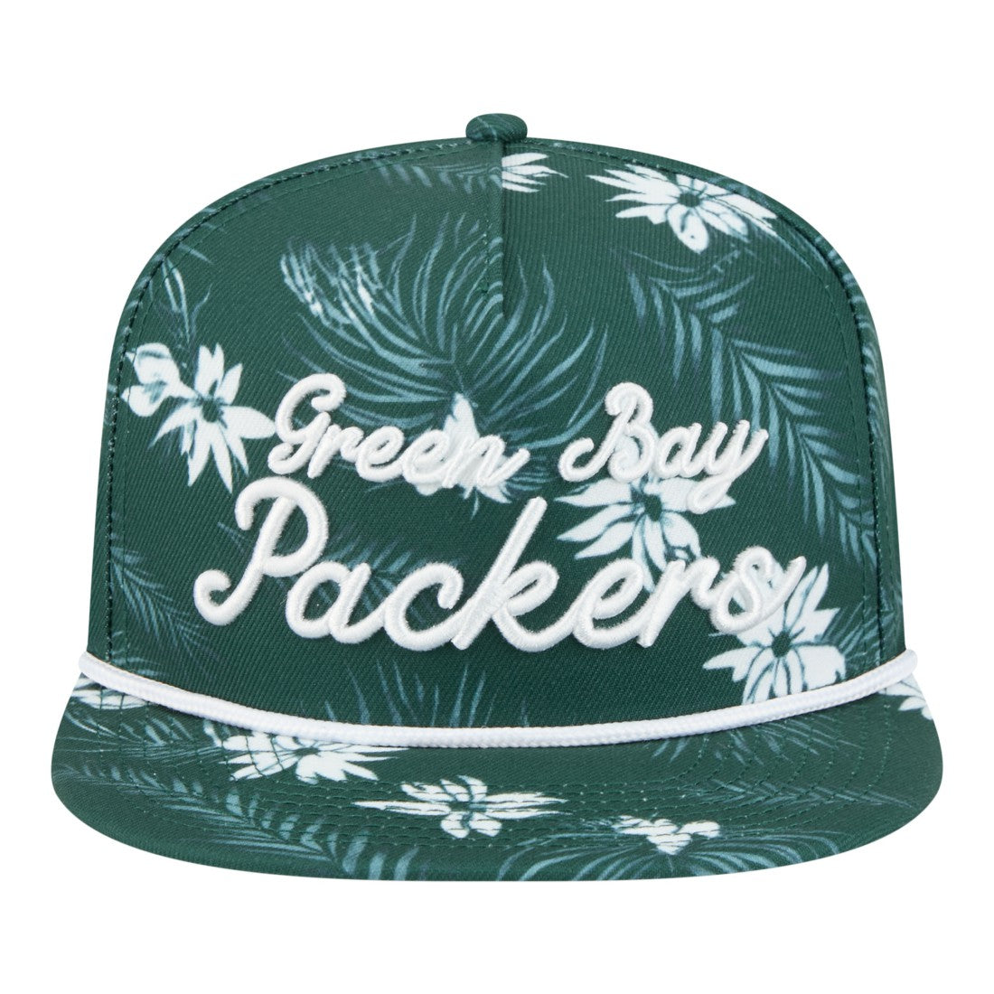 Green Bay Packers New Era Palm Print A-Frame 9FIFTY Snapback Hat Green - NFL