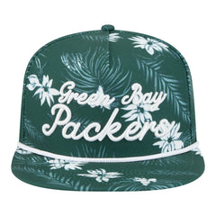 Green Bay Packers New Era Palm Print A-Frame 9FIFTY Snapback Hat Green - NFL