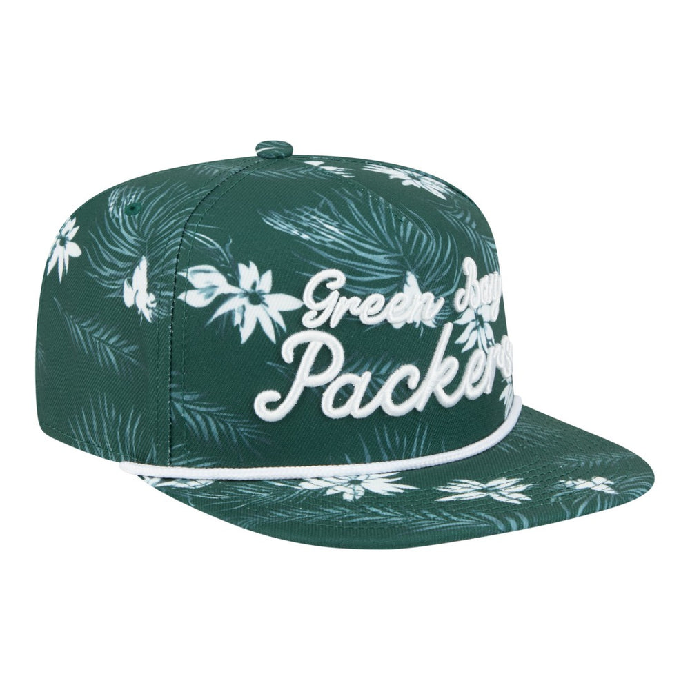 Green Bay Packers New Era Palm Print A-Frame 9FIFTY Snapback Hat Green - NFL