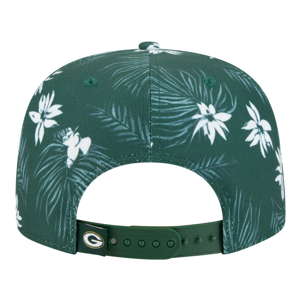 Green Bay Packers New Era Palm Print A-Frame 9FIFTY Snapback Hat Green - NFL