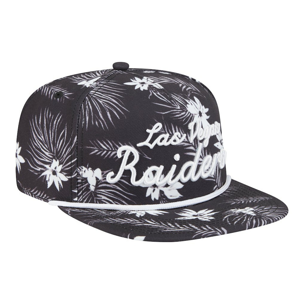 Las Vegas Raiders New Era Palm Print A-Frame 9FIFTY Snapback Hat Black - NFL