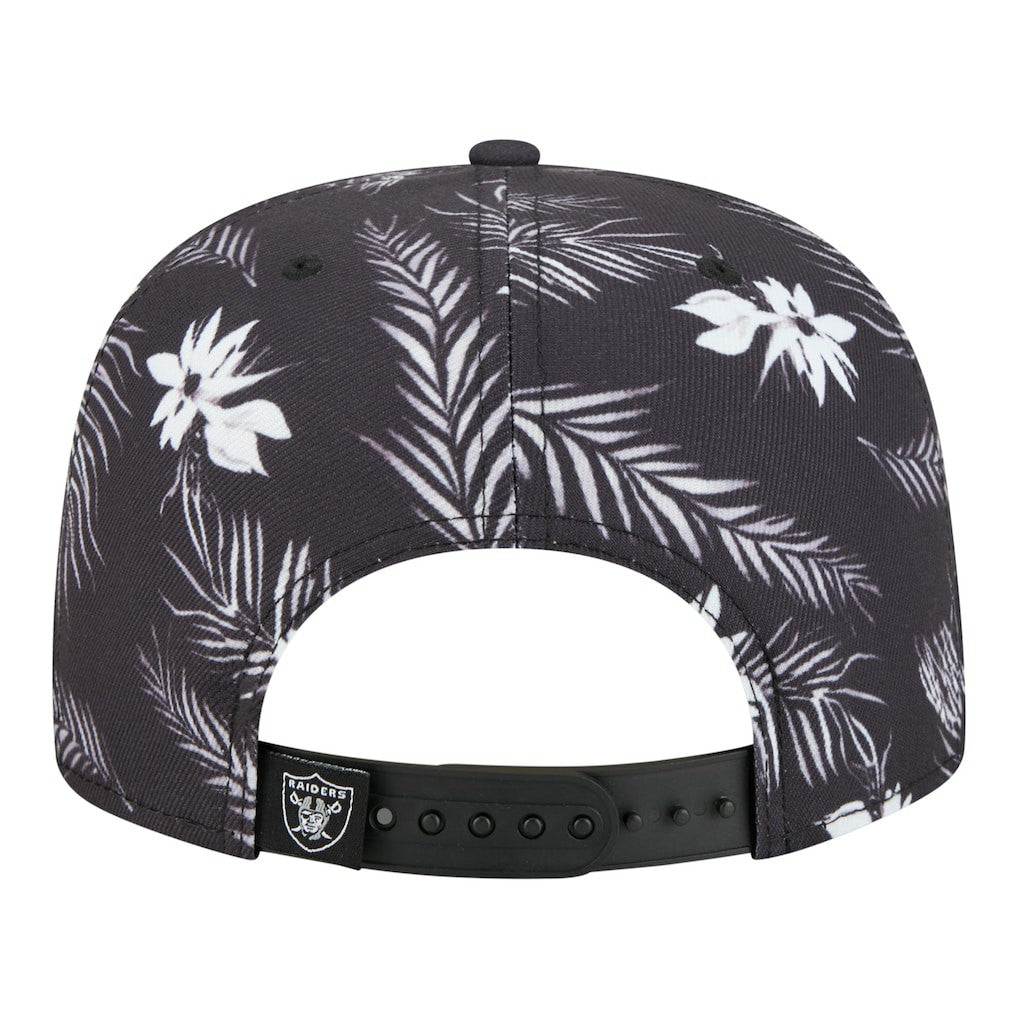 Las Vegas Raiders New Era Palm Print A-Frame 9FIFTY Snapback Hat Black - NFL