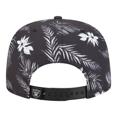 Las Vegas Raiders New Era Palm Print A-Frame 9FIFTY Snapback Hat Black - NFL