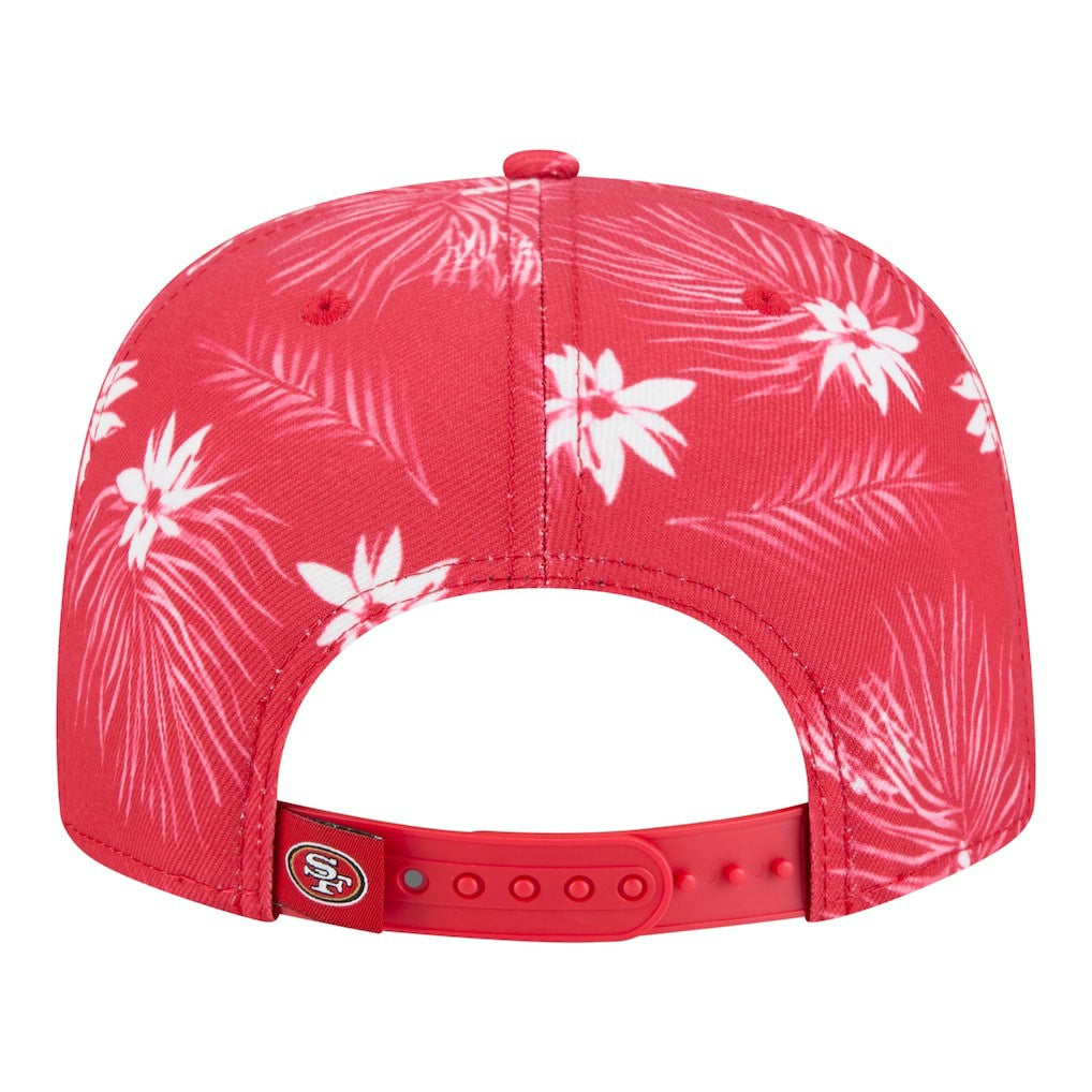 San Francisco 49ers New Era Palm Print A-Frame 9FIFTY Snapback Hat Scarlet - NFL