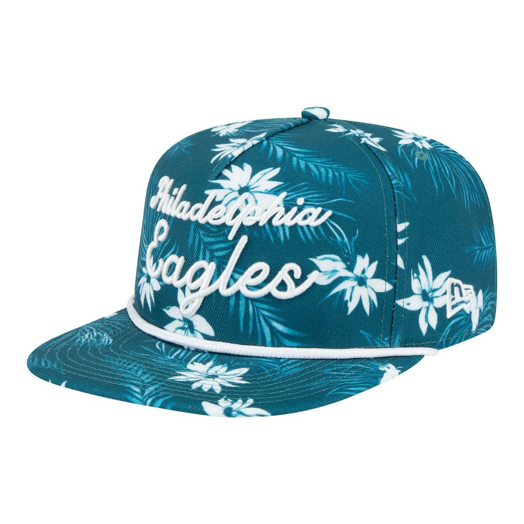 Philadelphia Eagles New Era Palm Print A-Frame 9FIFTY Snapback Hat Midnight Green - NFL