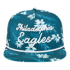 Philadelphia Eagles New Era Palm Print A-Frame 9FIFTY Snapback Hat Midnight Green - NFL