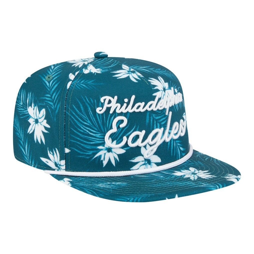 Philadelphia Eagles New Era Palm Print A-Frame 9FIFTY Snapback Hat Midnight Green - NFL