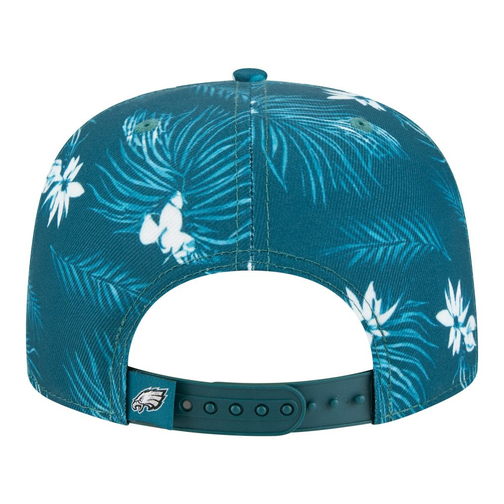 Philadelphia Eagles New Era Palm Print A-Frame 9FIFTY Snapback Hat Midnight Green - NFL