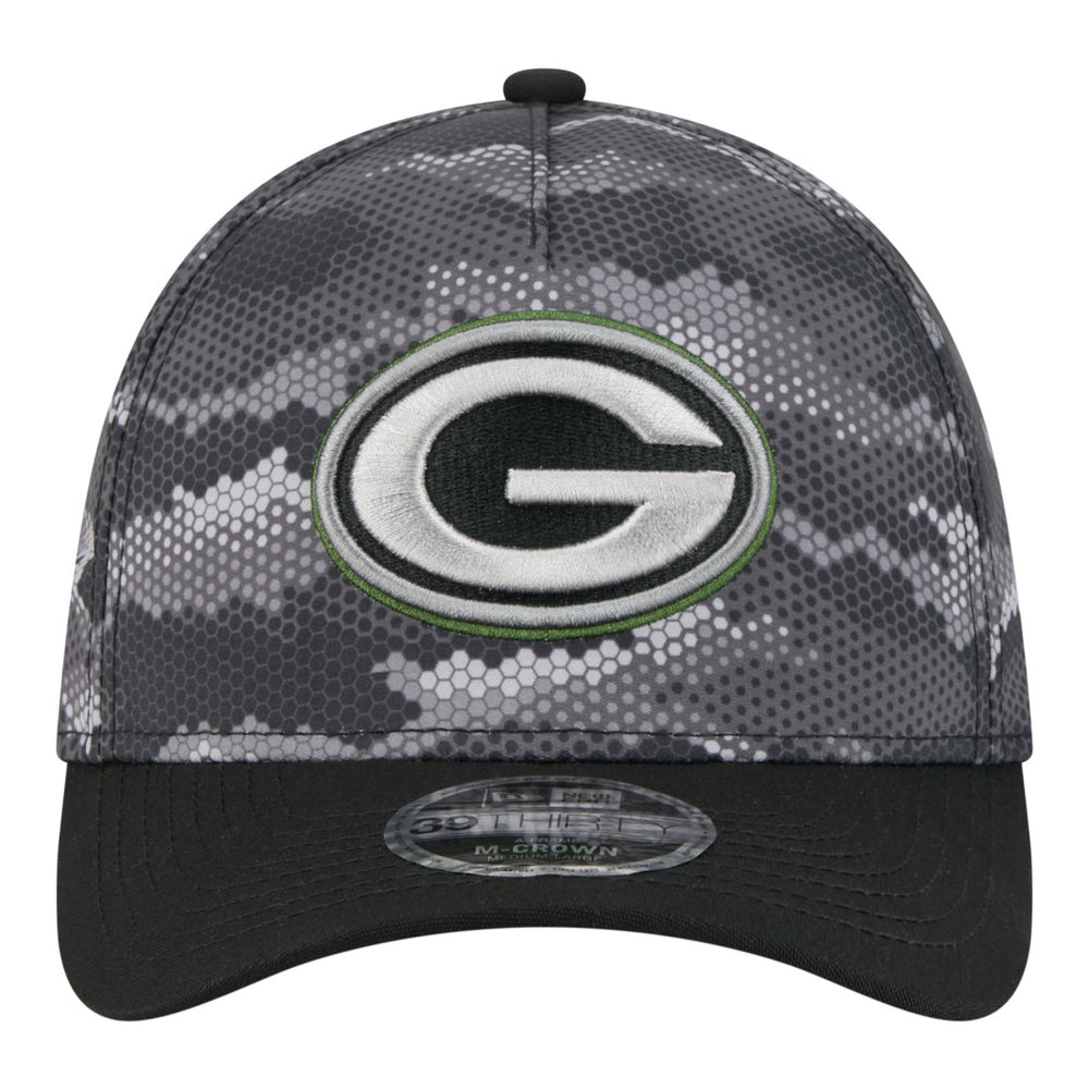 Green Bay Packers New Era Camo A-Frame 39THIRTY Flex Hat Black - NFL