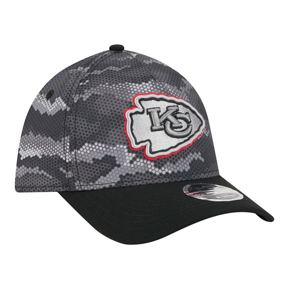 Kansas City Chiefs New Era Camo A-Frame 39THIRTY Flex Hat Black - NFL