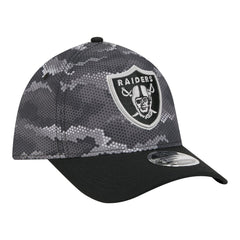Las Vegas Raiders New Era Camo A-Frame 39THIRTY Flex Hat Black - NFL