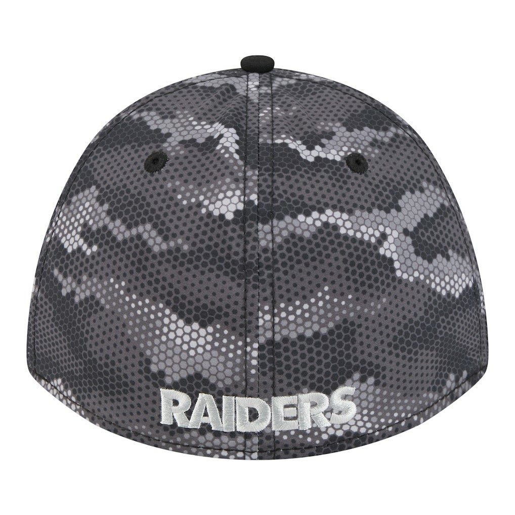 Las Vegas Raiders New Era Camo A-Frame 39THIRTY Flex Hat Black - NFL