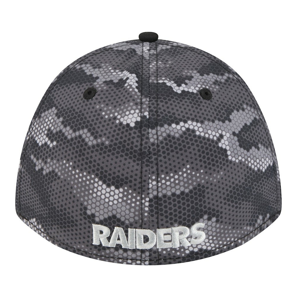 Las Vegas Raiders New Era Camo A-Frame 39THIRTY Flex Hat Black - NFL