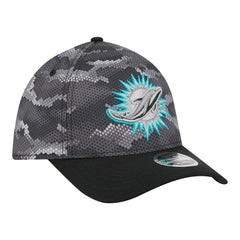 Miami Dolphins New Era Camo A-Frame 39THIRTY Flex Hat Black - NFL