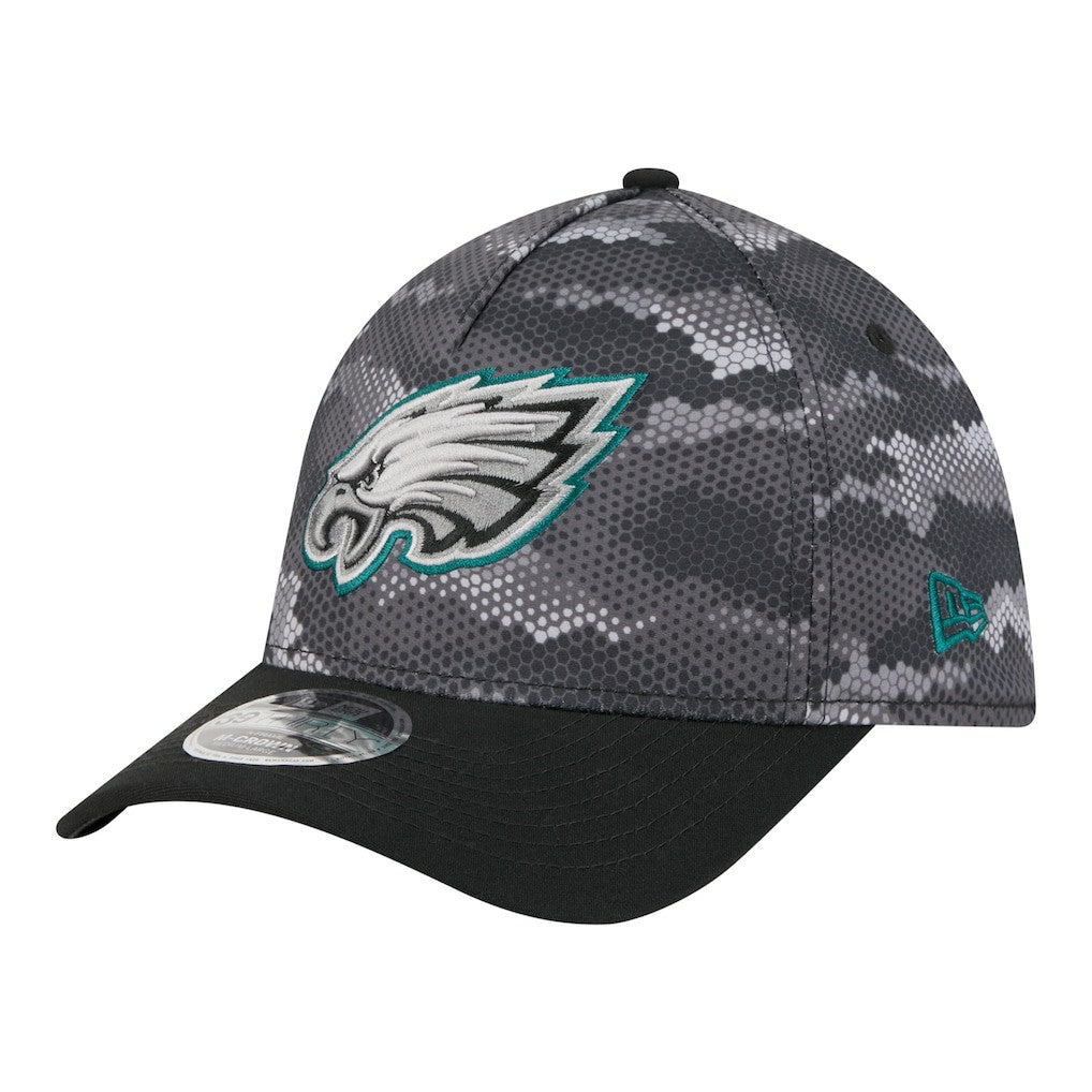 Philadelphia Eagles New Era Camo A-Frame 39THIRTY Flex Hat Black - NFL