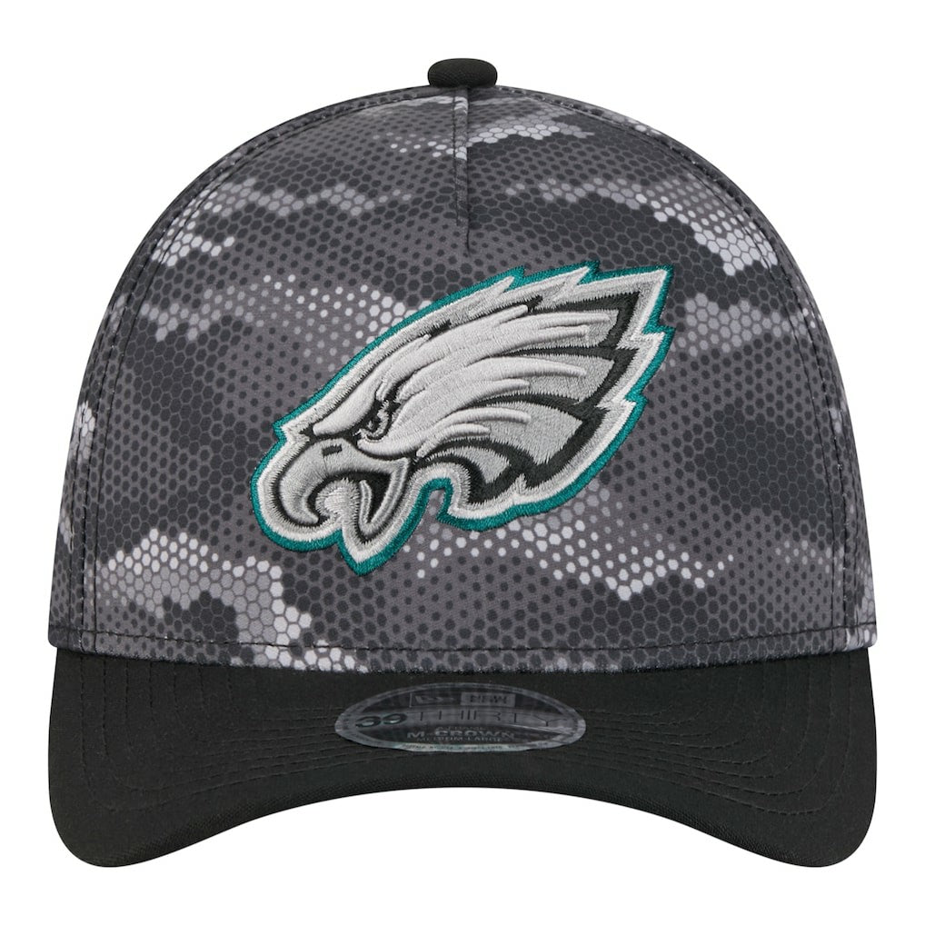 Philadelphia Eagles New Era Camo A-Frame 39THIRTY Flex Hat Black - NFL