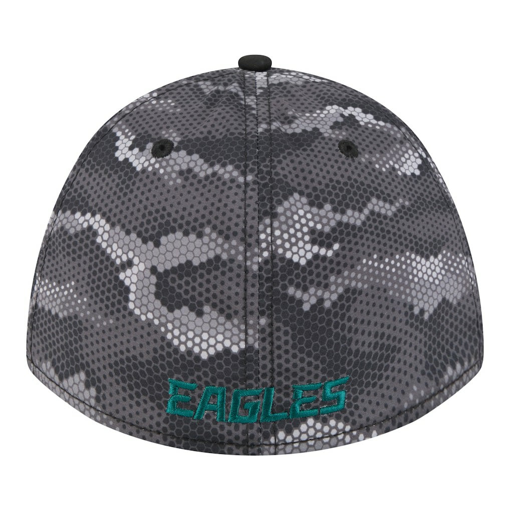 Philadelphia Eagles New Era Camo A-Frame 39THIRTY Flex Hat Black - NFL