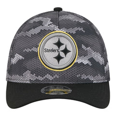 Pittsburgh Steelers New Era Camo A-Frame 39THIRTY Flex Hat Black - NFL