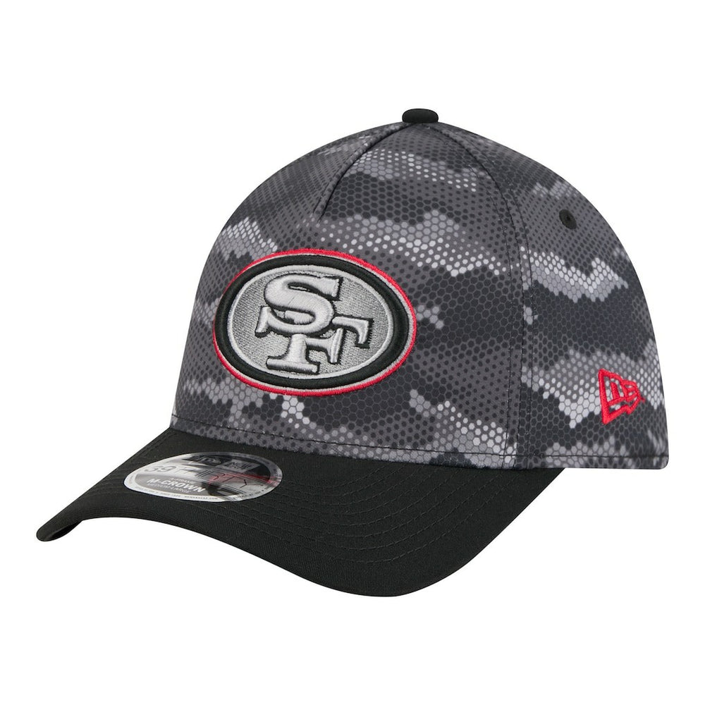 San Francisco 49ers New Era Camo A-Frame 39THIRTY Flex Hat Black - NFL