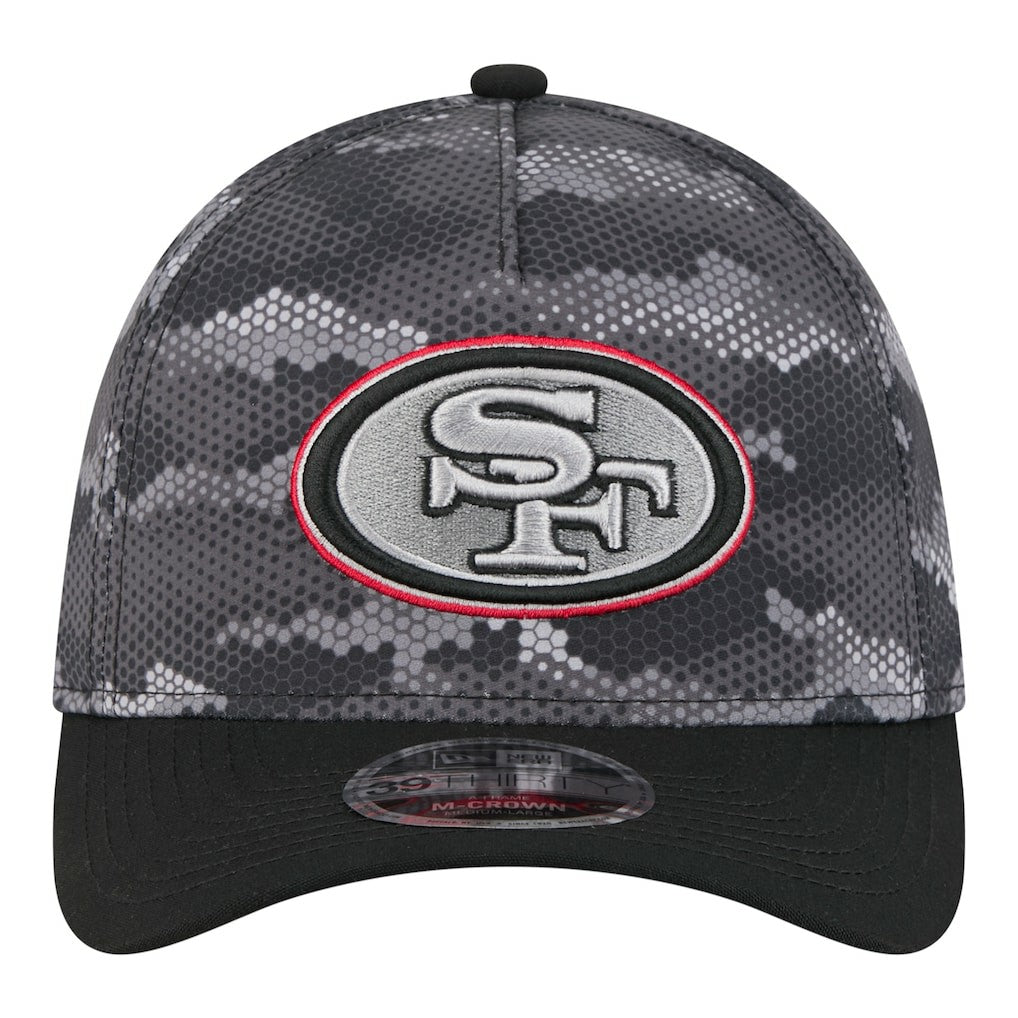 San Francisco 49ers New Era Camo A-Frame 39THIRTY Flex Hat Black - NFL