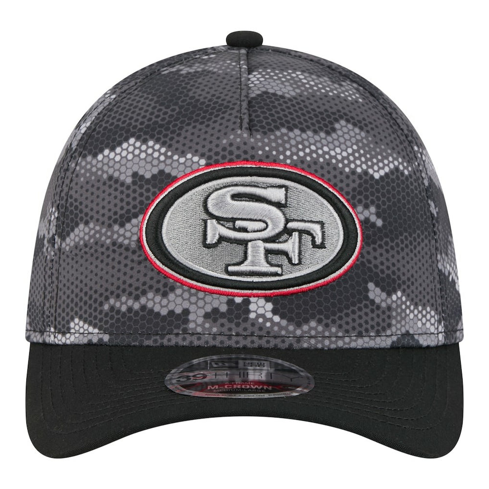 San Francisco 49ers New Era Camo A-Frame 39THIRTY Flex Hat Black - NFL