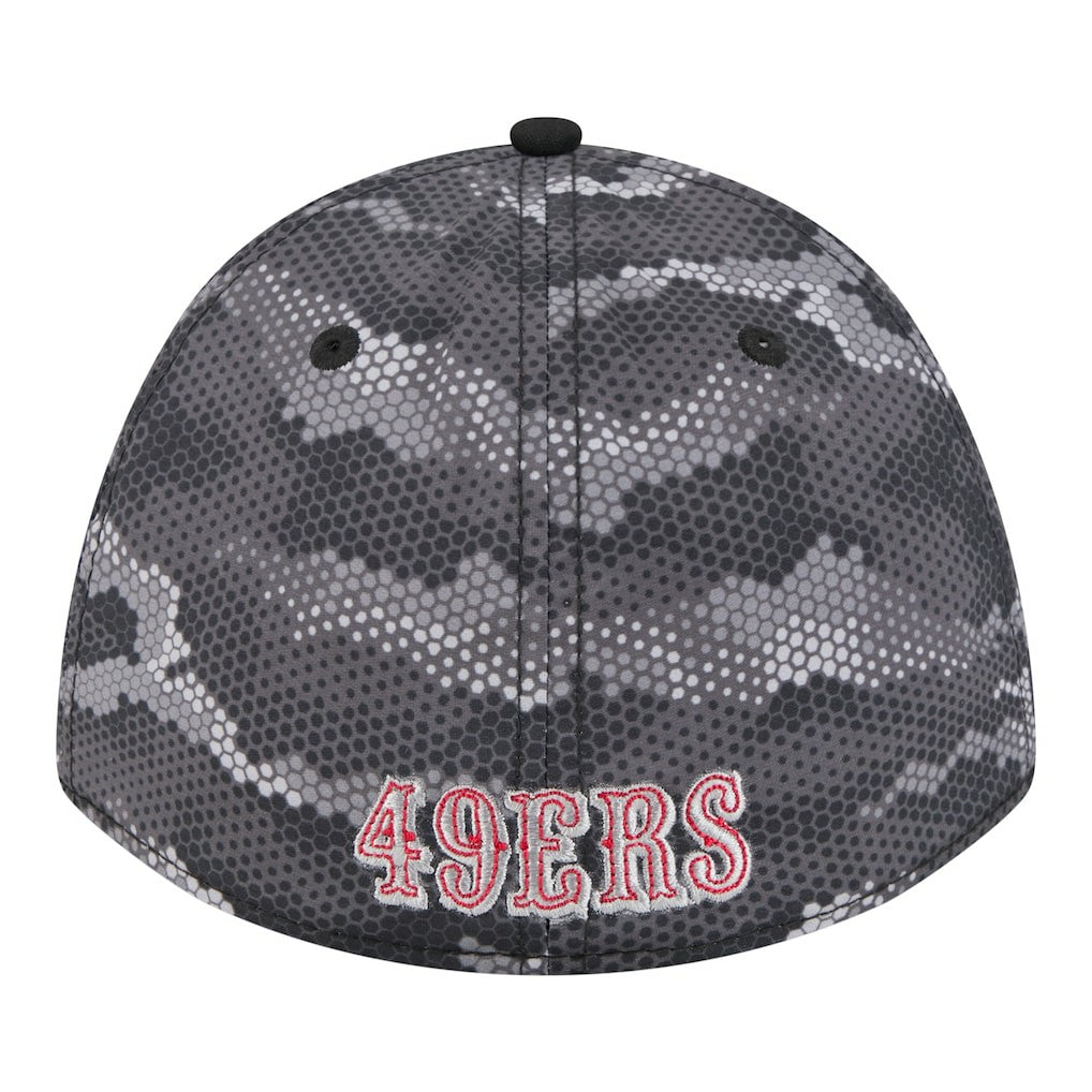 San Francisco 49ers New Era Camo A-Frame 39THIRTY Flex Hat Black - NFL