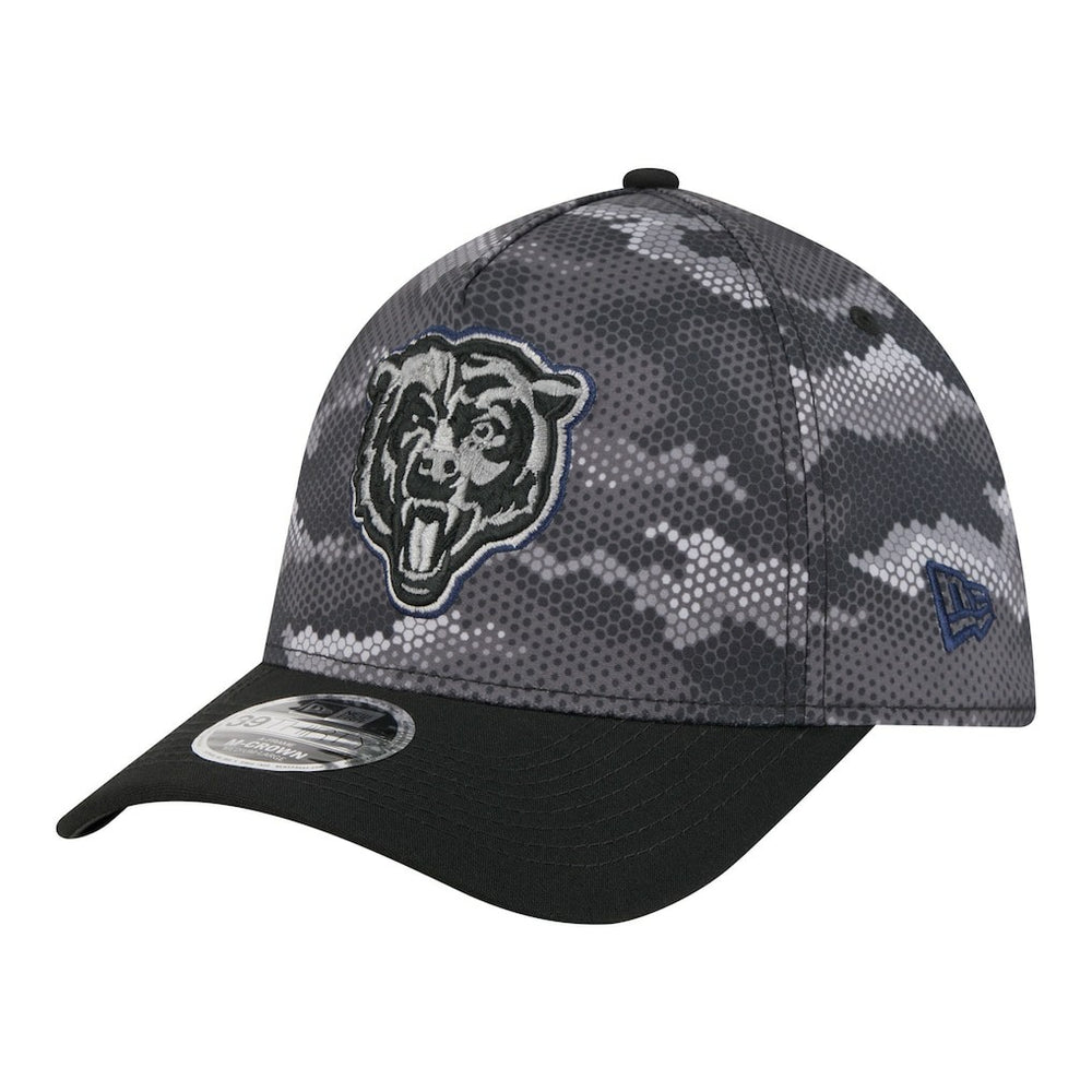 Chicago Bears New Era Camo A-Frame 39THIRTY Flex Hat Black - NFL