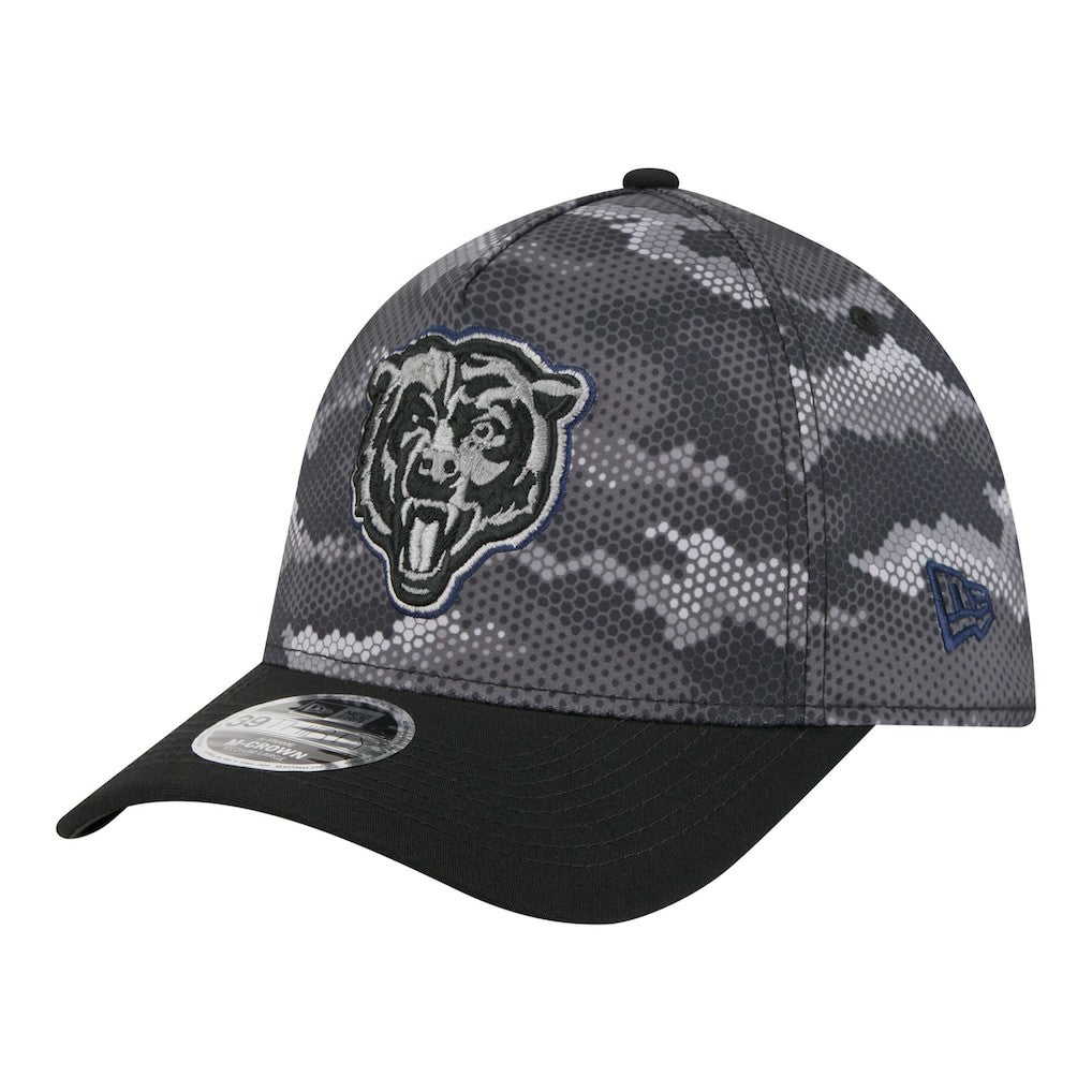 Chicago Bears New Era Camo A-Frame 39THIRTY Flex Hat Black - NFL