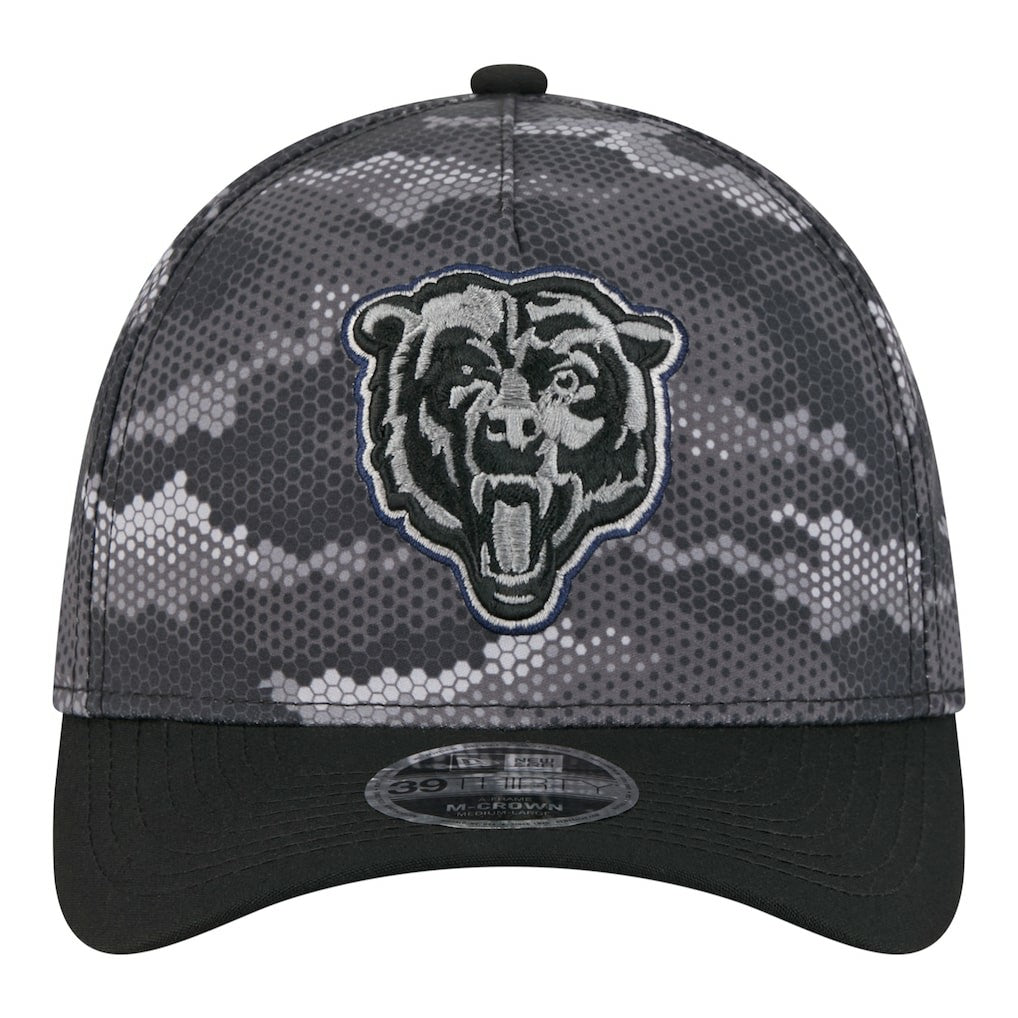 Chicago Bears New Era Camo A-Frame 39THIRTY Flex Hat Black - NFL