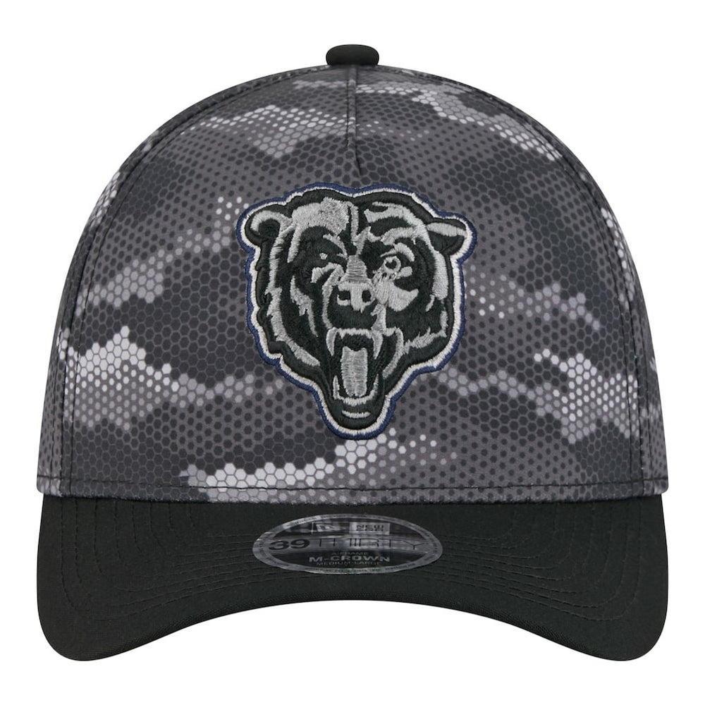 Chicago Bears New Era Camo A-Frame 39THIRTY Flex Hat Black - NFL