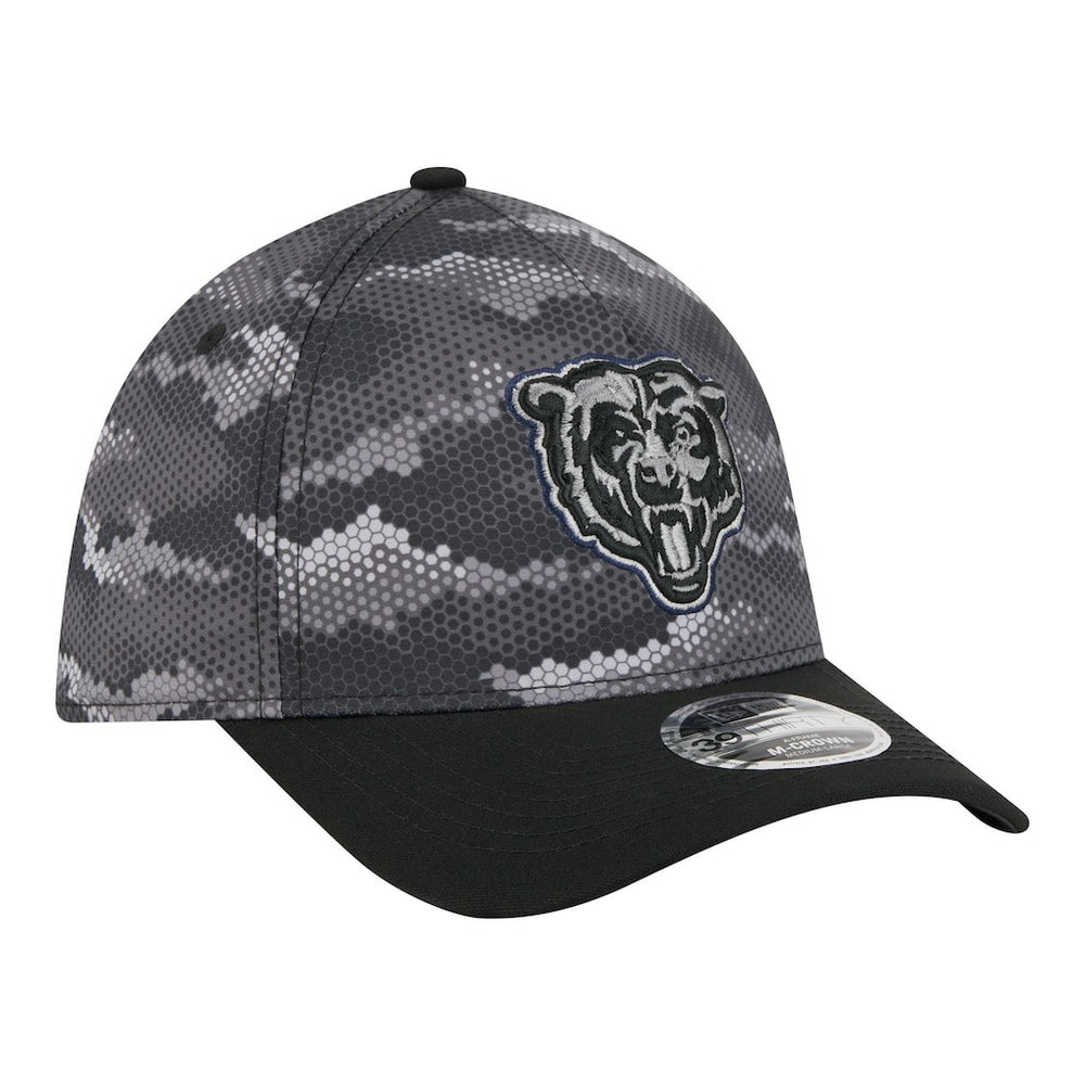 Chicago Bears New Era Camo A-Frame 39THIRTY Flex Hat Black - NFL