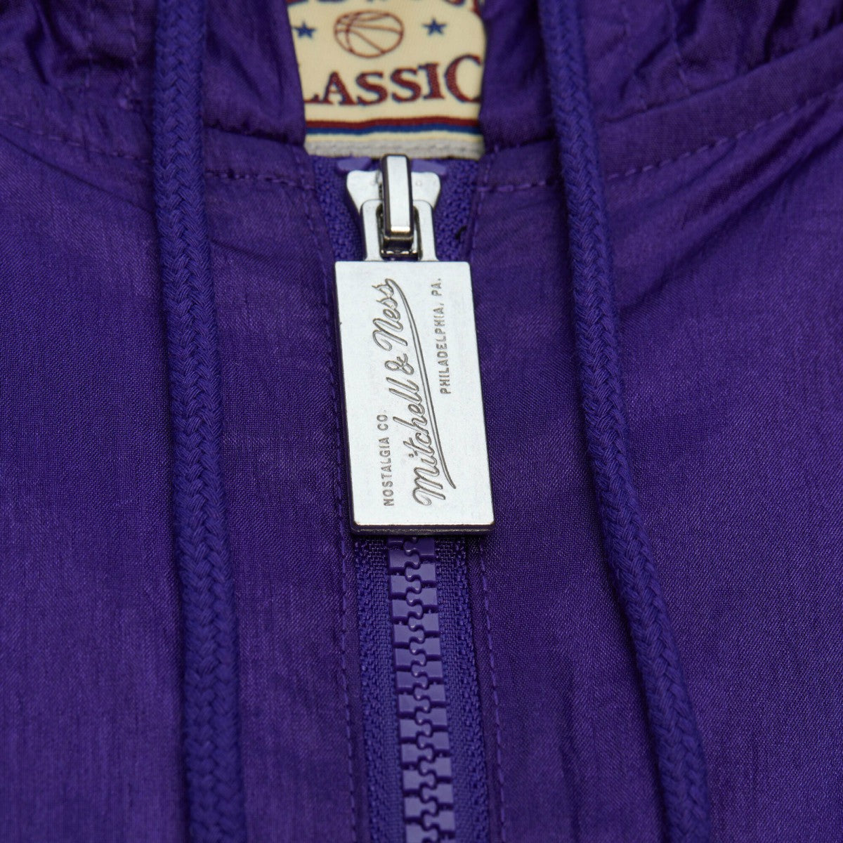 Mitchell & Ness - Milwaukee Bucks Playmaker Full-Zip Hooded Windbreaker Jacket - Purple