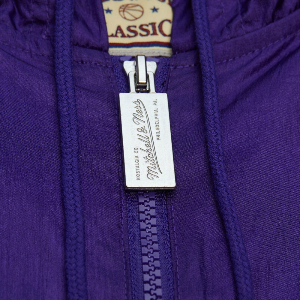 Mitchell & Ness - Milwaukee Bucks Playmaker Full-Zip Hooded Windbreaker Jacket - Purple