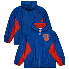 Mitchell & Ness - New York Knicks Playmaker Full-Zip Hooded Windbreaker Jacket - Blue