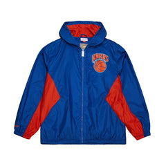 Mitchell & Ness - New York Knicks Playmaker Full-Zip Hooded Windbreaker Jacket - Blue