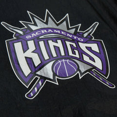 Mitchell & Ness - Sacramento Kings Playmaker Full-Zip Hooded Windbreaker Jacket - Black