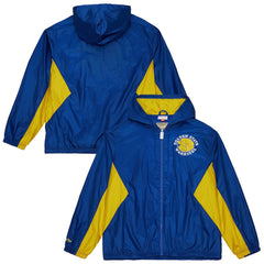 Mitchell & Ness - Golden State Warriors Playmaker Full-Zip Hooded Windbreaker Jacket - Royal