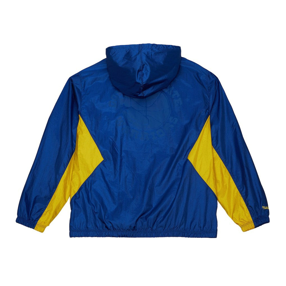 Mitchell & Ness - Golden State Warriors Playmaker Full-Zip Hooded Windbreaker Jacket - Royal