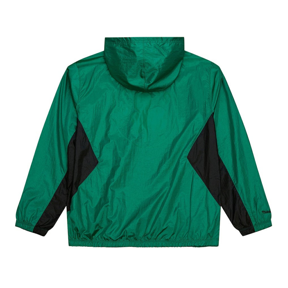 Mitchell & Ness - Boston Celtics Playmaker Full-Zip Hooded Windbreaker Jacket - Kelly Green